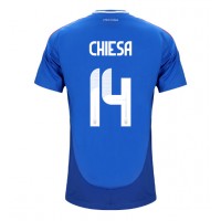 Camiseta Italia Federico Chiesa #14 Primera Equipación Replica Eurocopa 2024 mangas cortas